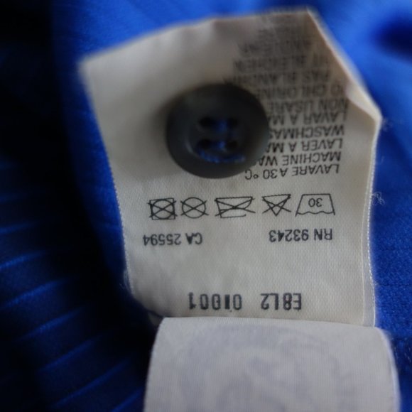 Diesel StyleLab Blue Short Cuffed Sleeve Button Down Made in Italy Shirt Size S - Picture 10 of 10